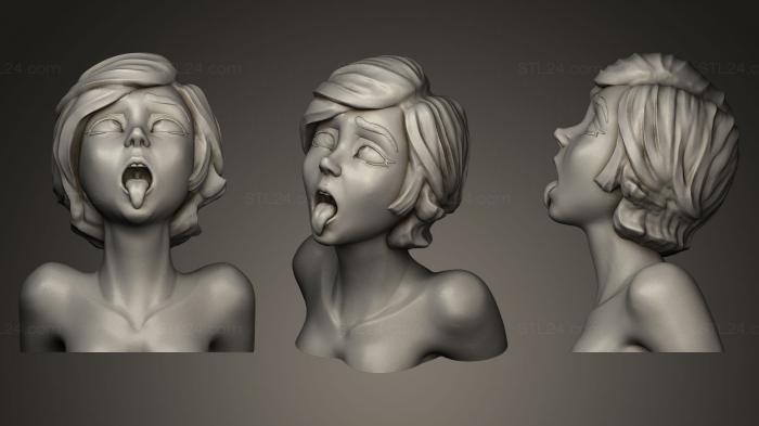 Статуэтки девушки (Кара де оргазм, STKGL_0004) 3D модель для ЧПУ станка